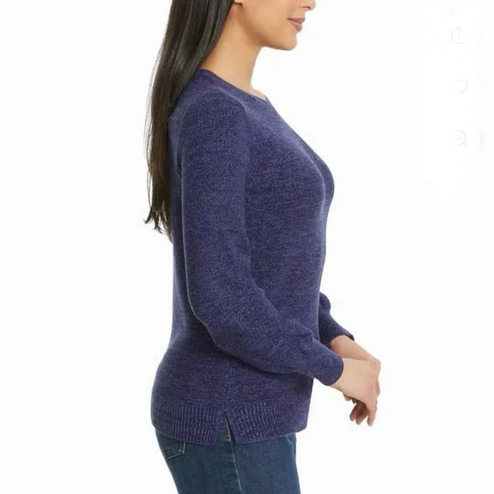 NWT Gloria Vanderbilt Blue Crewneck Sweater Size XXL - Picture 5 of 10